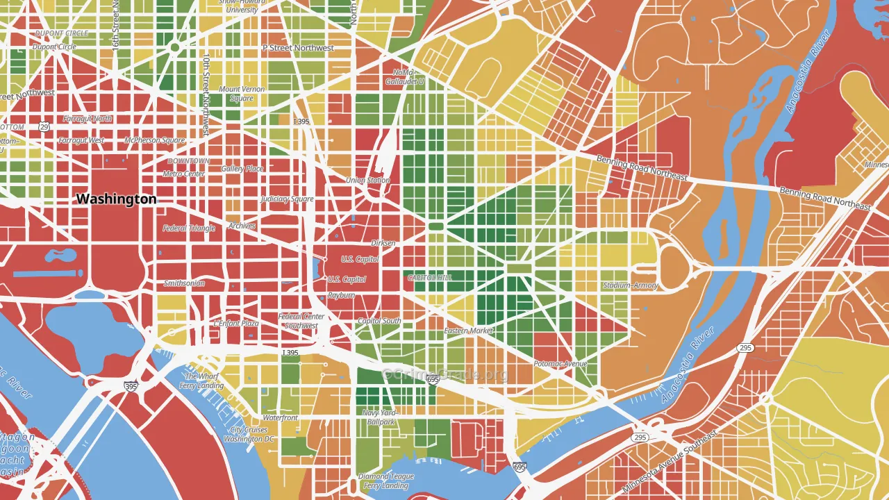Capitol Hill, Washington, DC Map of Assault Rates