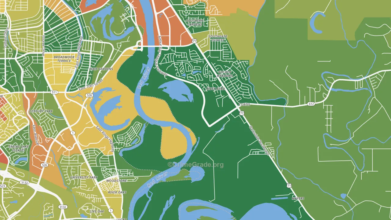 Caplis, LA Map of Assault Rates