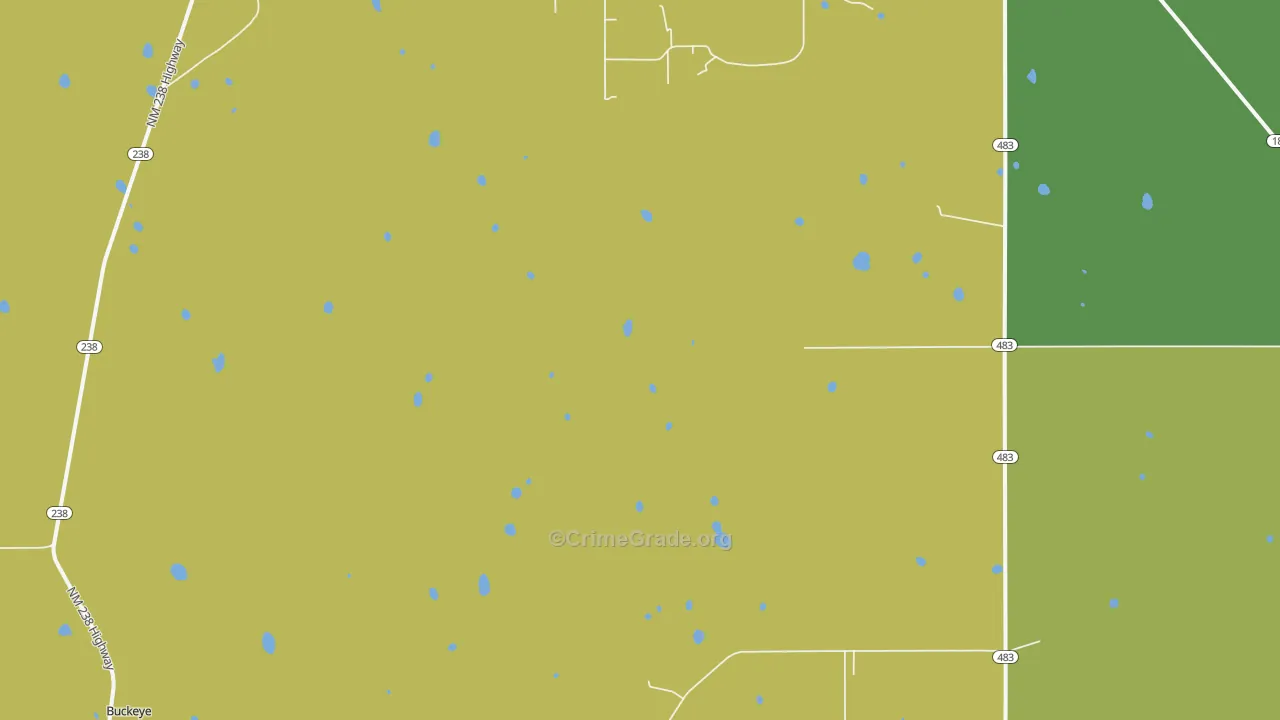 Caprock, NM Map of Assault Rates