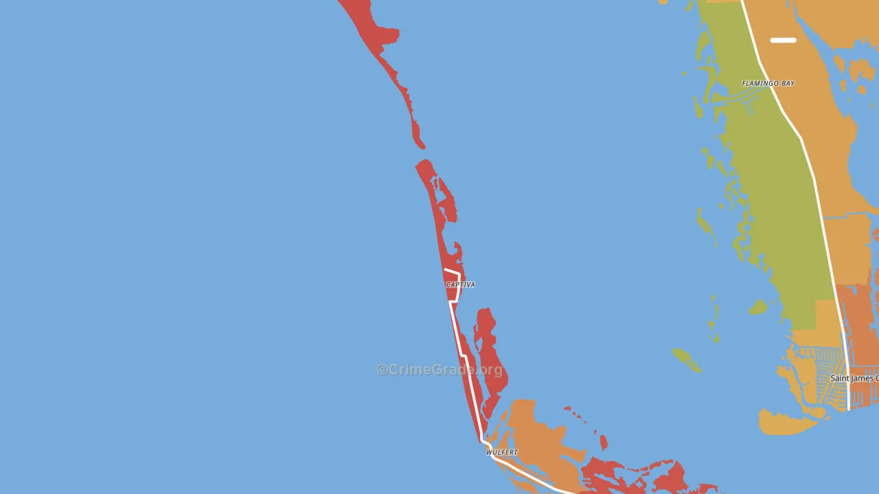 Captiva, FL Map of Assault Rates