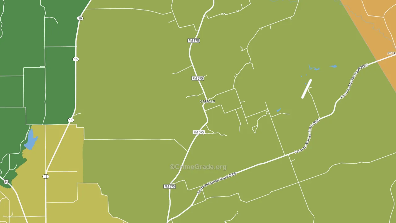 Caradan, TX Map of Assault Rates