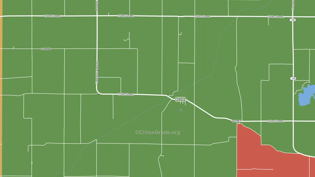 Carbon, IA Map of Assault Rates