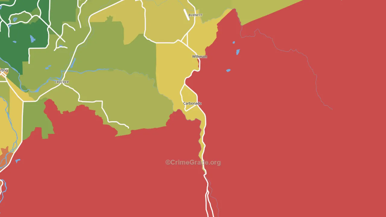 Carbonado, WA Map of Assault Rates