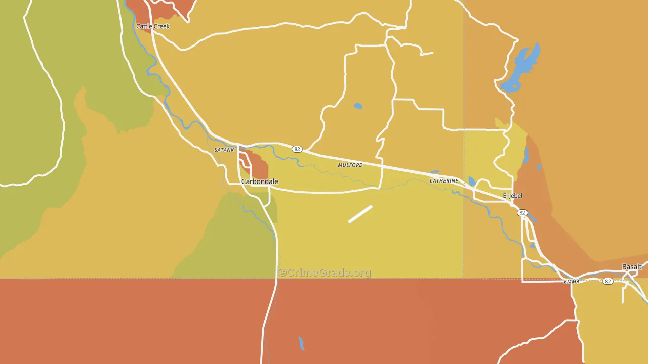 Carbondale, CO Map of Assault Rates