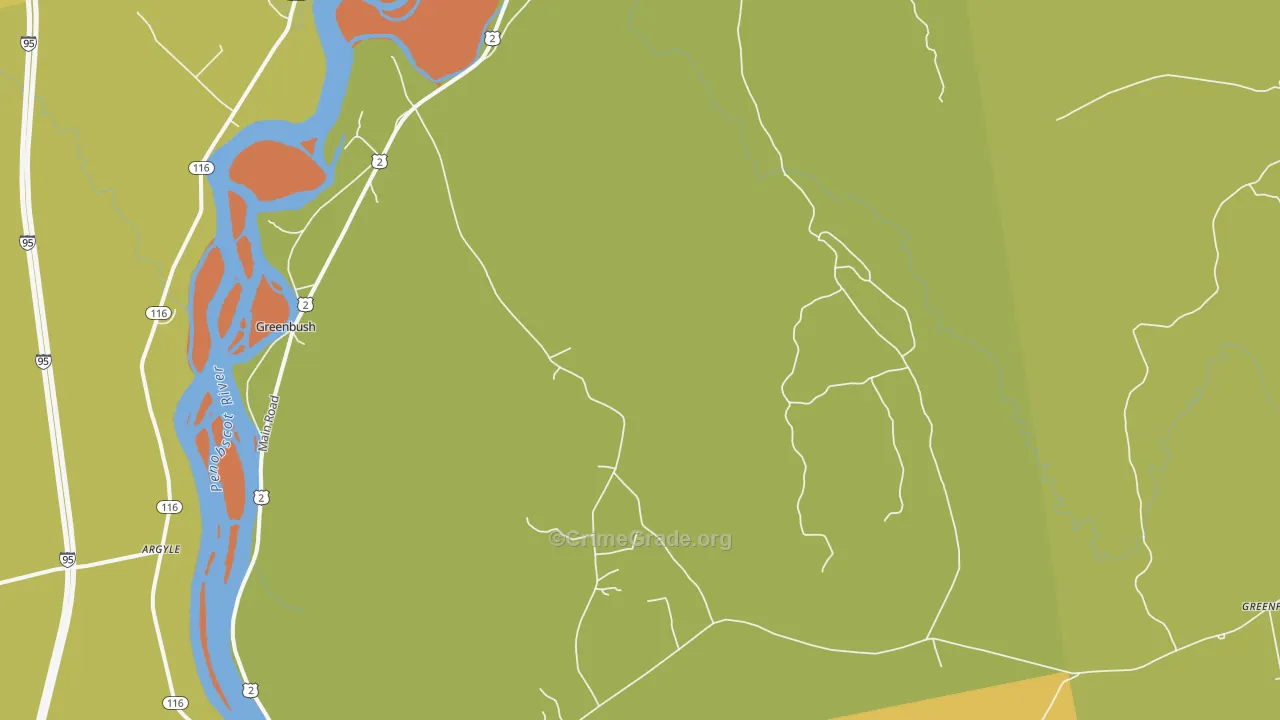 Cardville, ME Map of Assault Rates