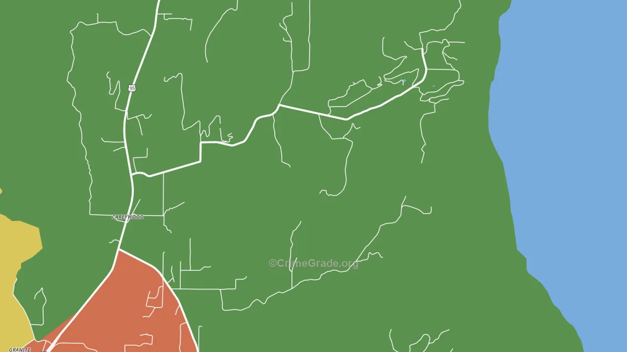 Careywood, ID Map of Assault Rates