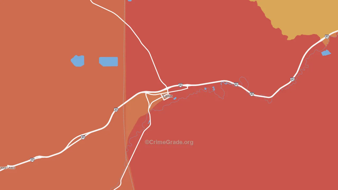 Carlin, NV Map of Assault Rates
