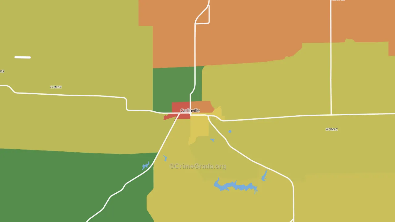 Carlinville, IL Map of Assault Rates