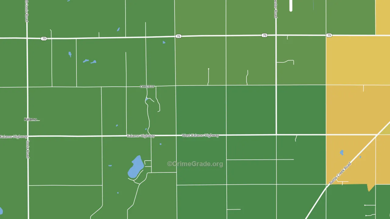 Carlisle, MI Map of Assault Rates