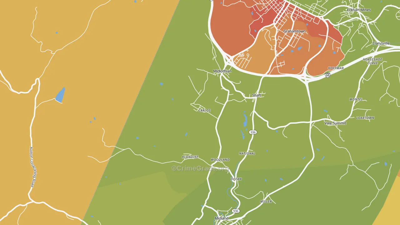 Carlos, MD Map of Assault Rates