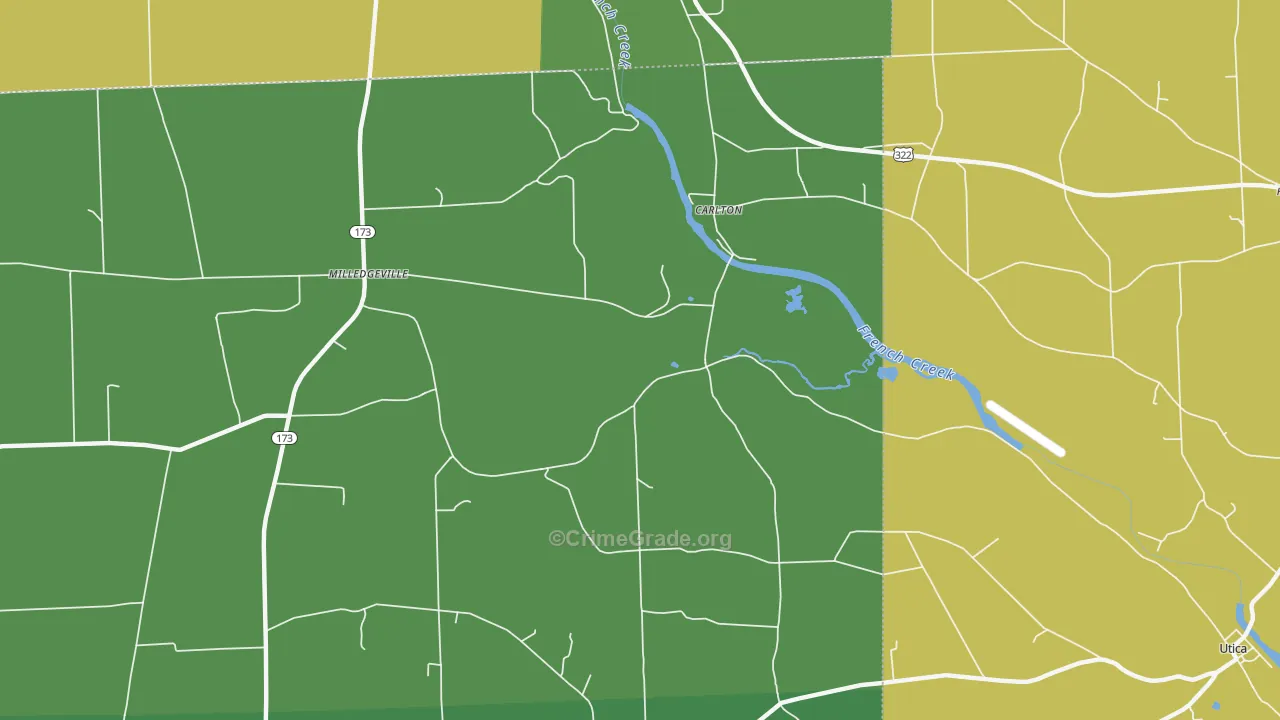 Carlton, PA Map of Assault Rates
