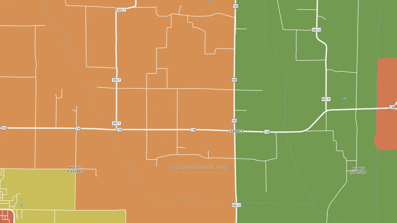 Carmack, MO Map of Assault Rates