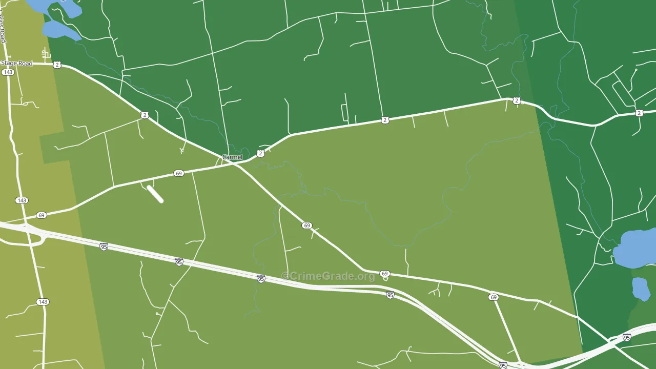 Carmel, ME Map of Assault Rates