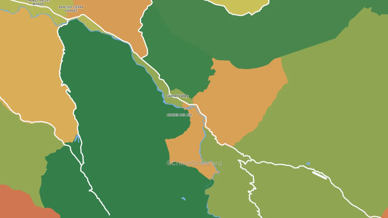 Carmel Valley, CA Map of Assault Rates