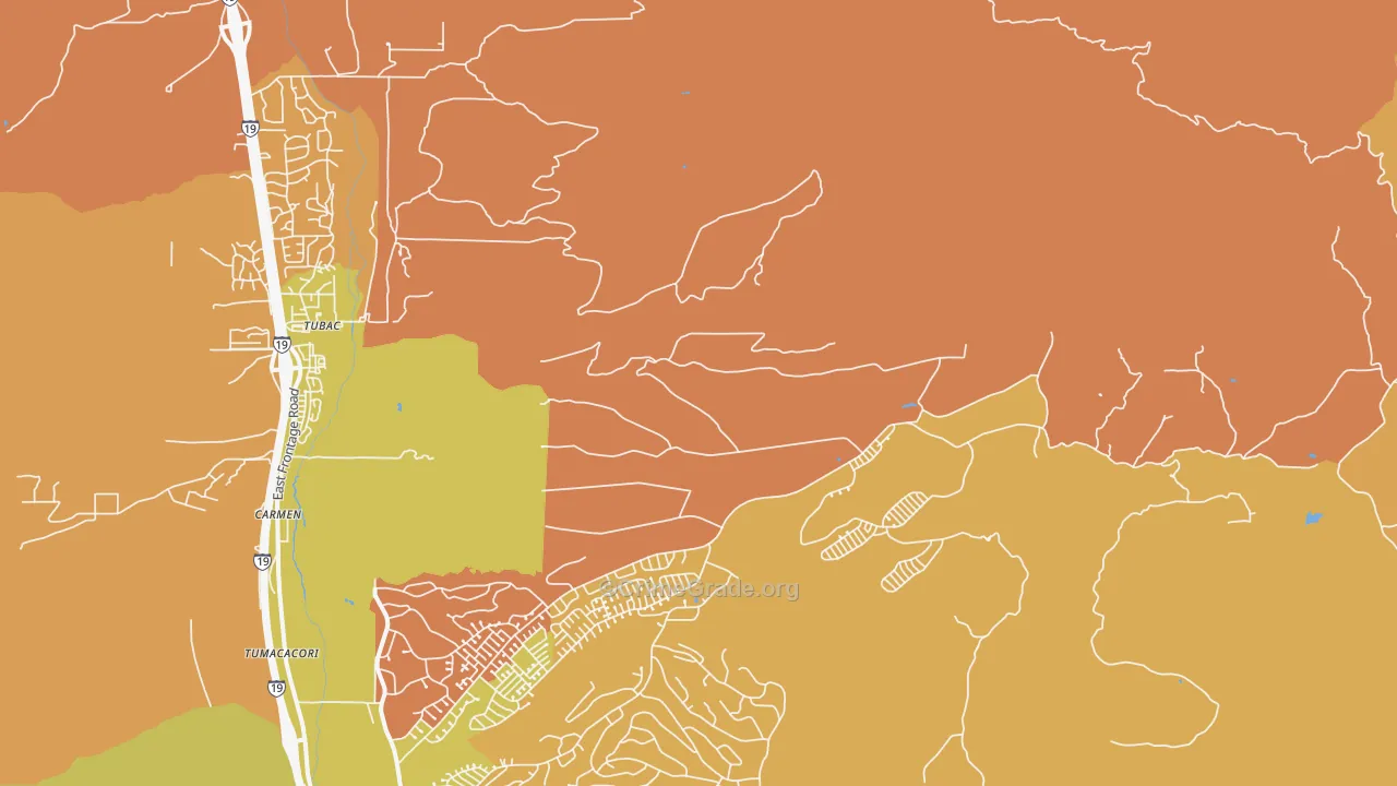 Carmen, AZ Map of Assault Rates