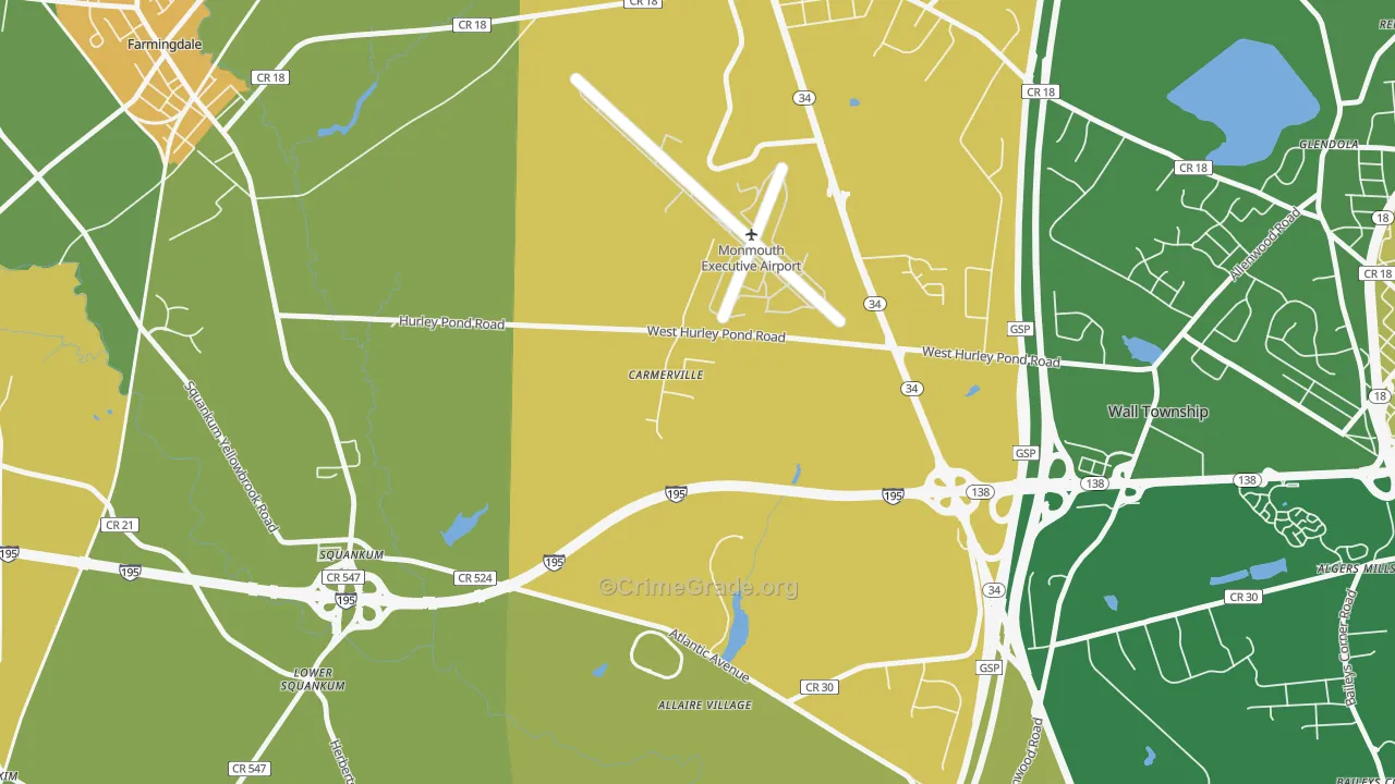 Carmerville, NJ Map of Assault Rates