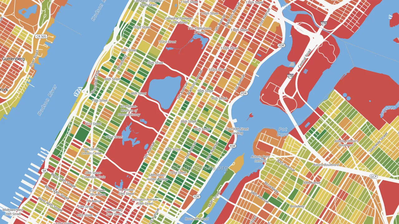 Carnegie Hill, Manhattan, NY Map of Assault Rates