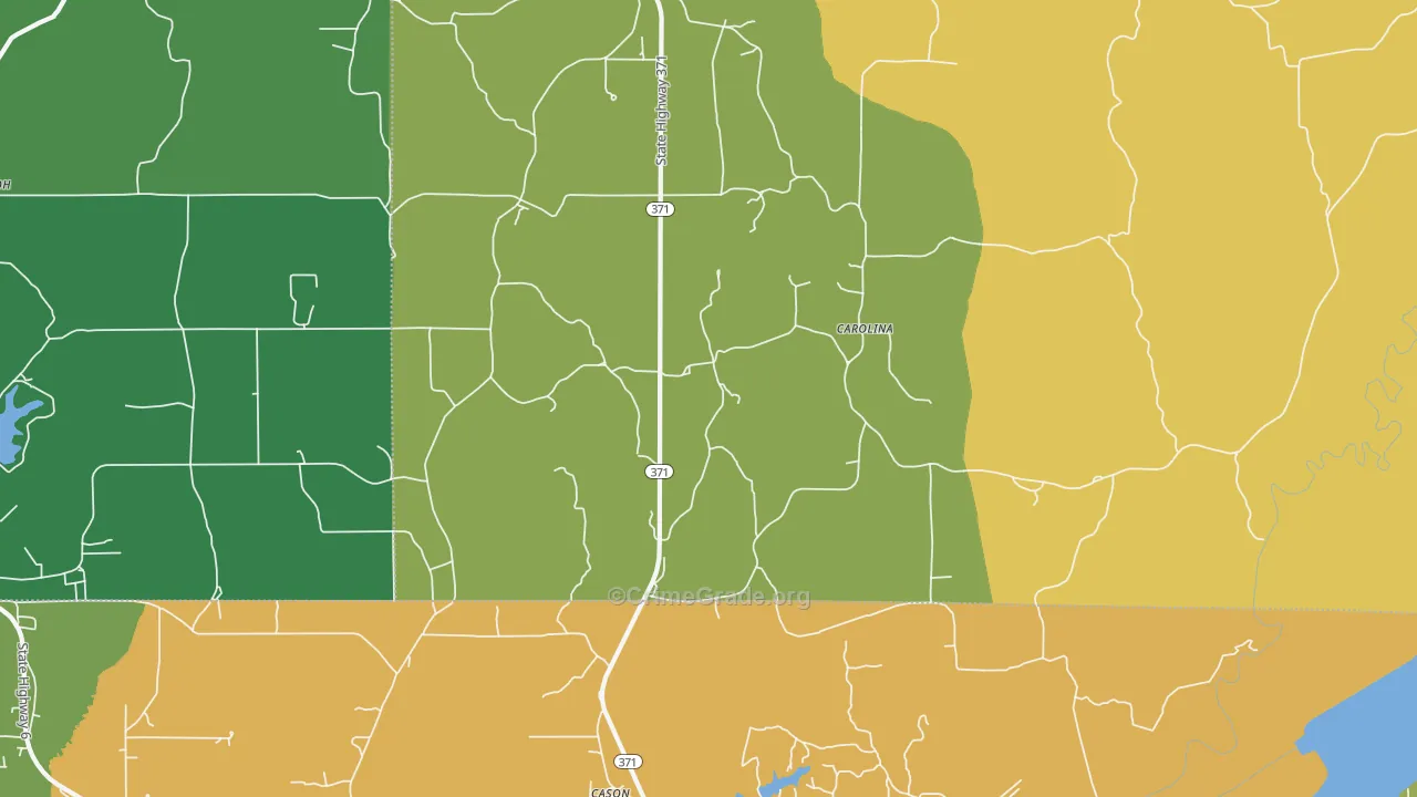 Carolina, MS Map of Assault Rates
