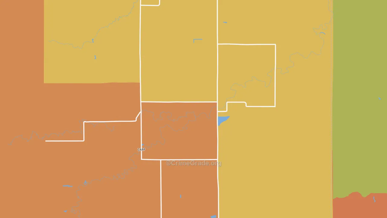 Carp, MN Map of Assault Rates