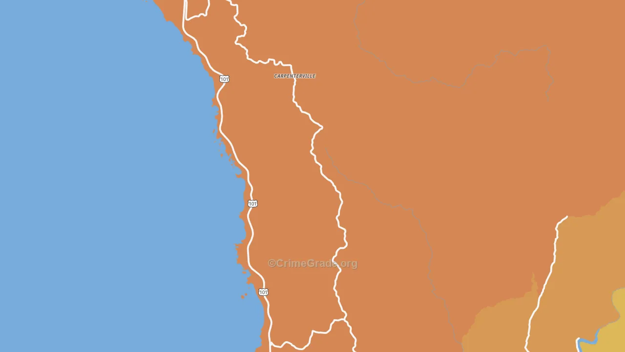 Carpenterville, OR Map of Assault Rates