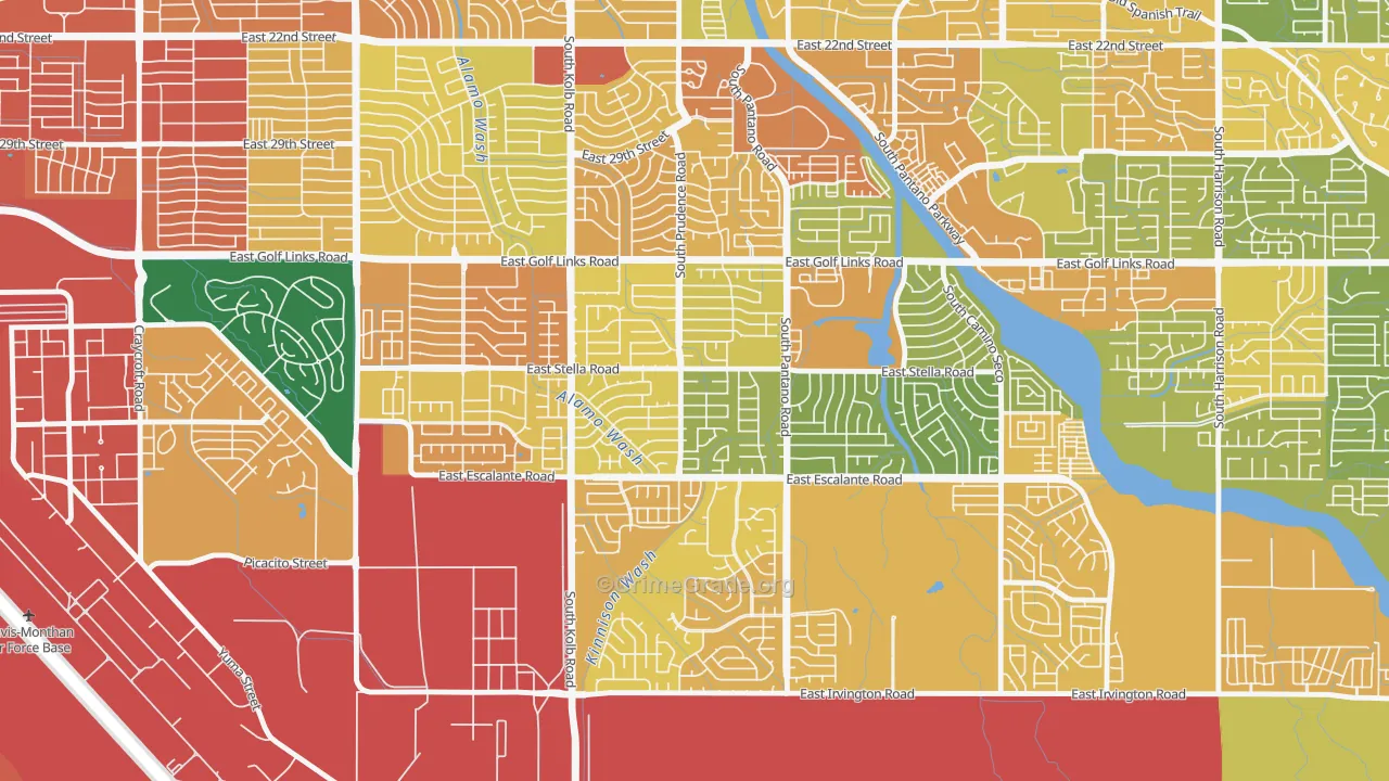 Carson Corner, Tucson, AZ Map of Assault Rates