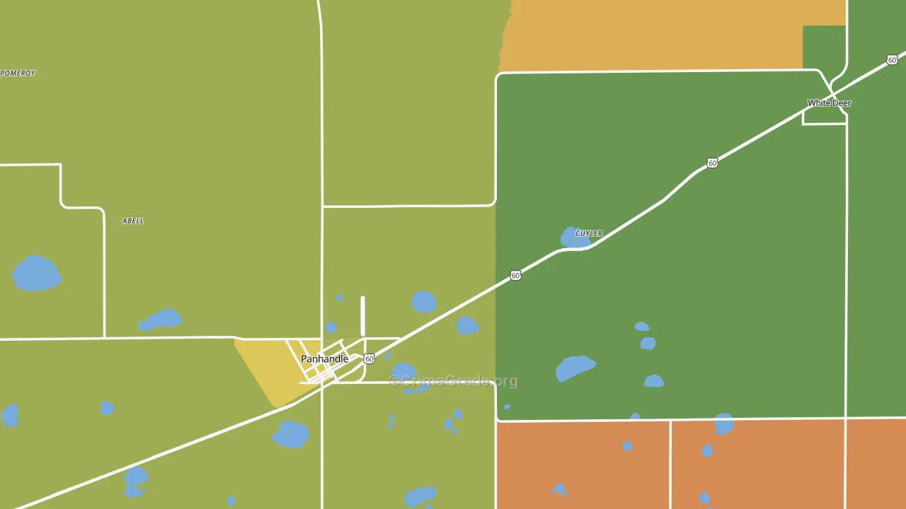 Carson County, TX Map of Assault Rates