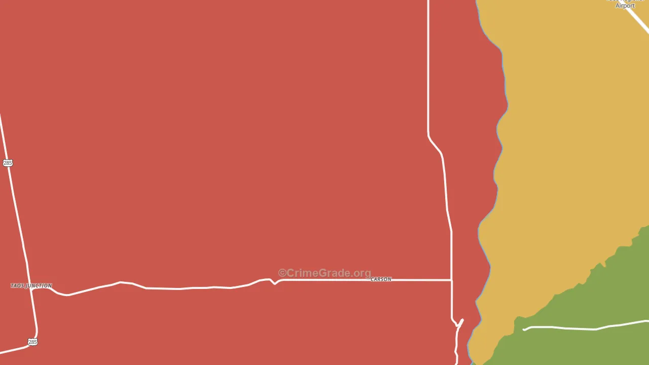 Carson, NM Map of Assault Rates
