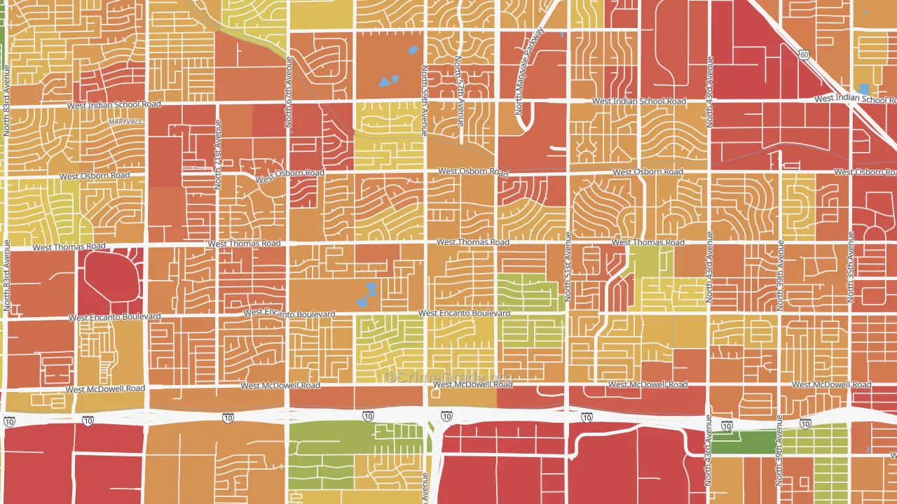 Cartwright, Phoenix, AZ Map of Assault Rates