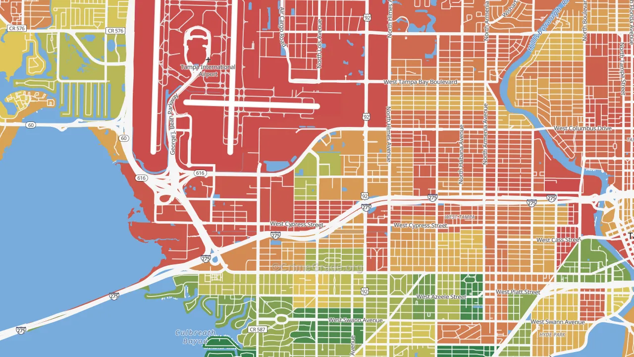 Carver City-Lincoln Gardens, Tampa, FL Map of Assault Rates