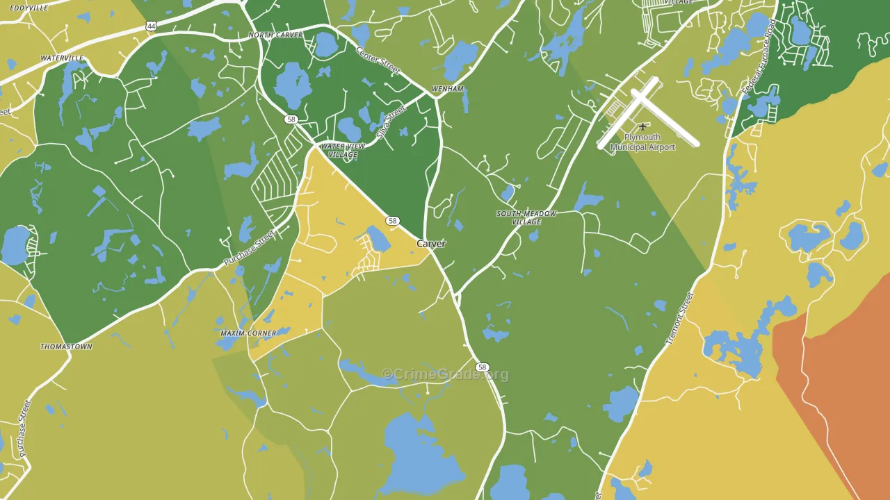 Carver, MA Map of Assault Rates