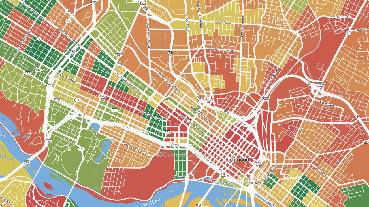 Carver-Richmond, Richmond, VA Map of Assault Rates