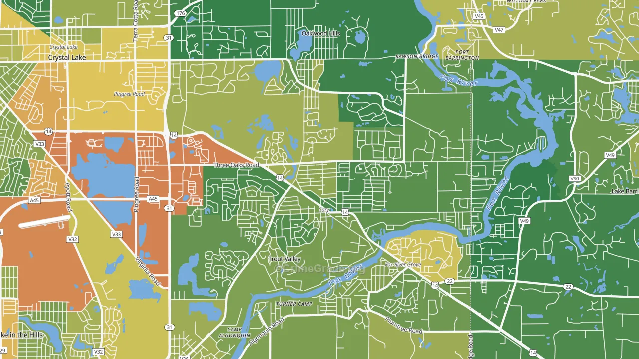 Cary, IL Map of Assault Rates