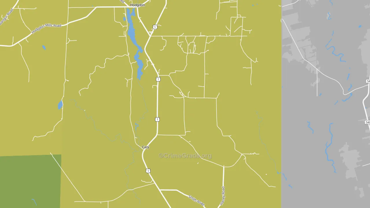 Cary, ME Map of Assault Rates