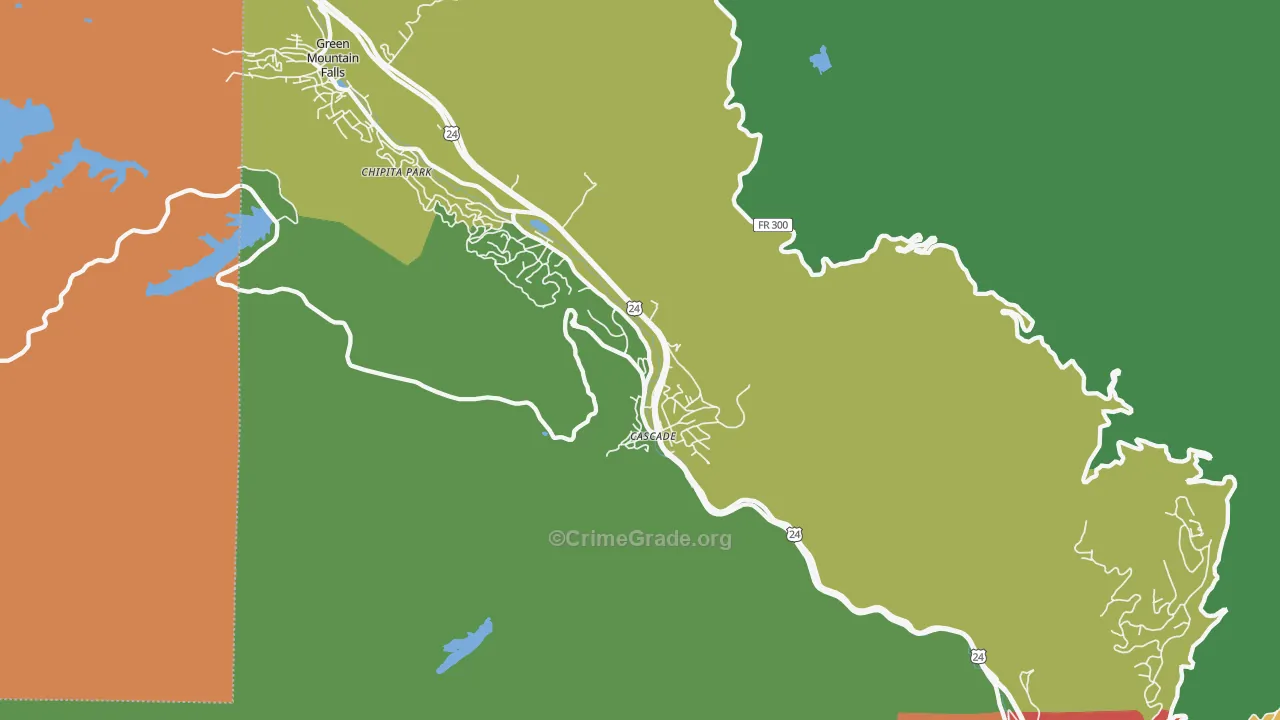 Cascade, CO Map of Assault Rates
