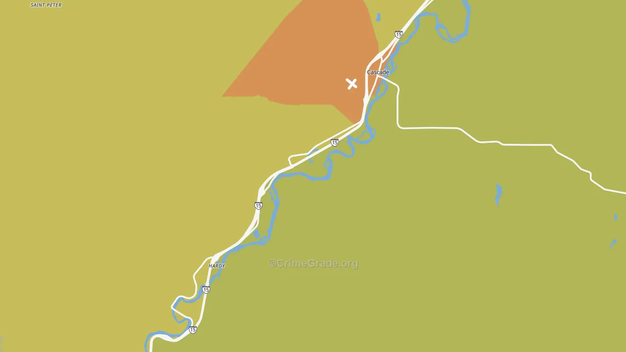Cascade, MT Map of Assault Rates