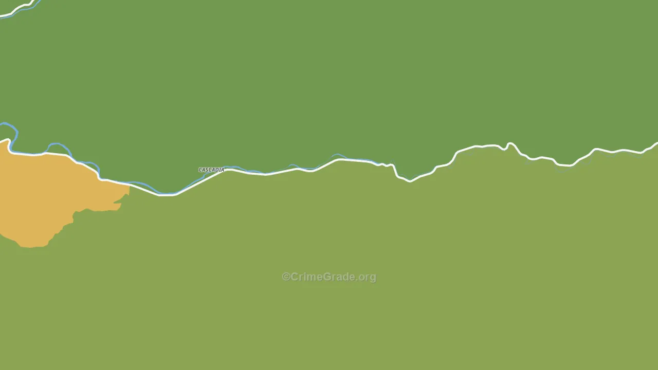 Cascadia, OR Map of Assault Rates