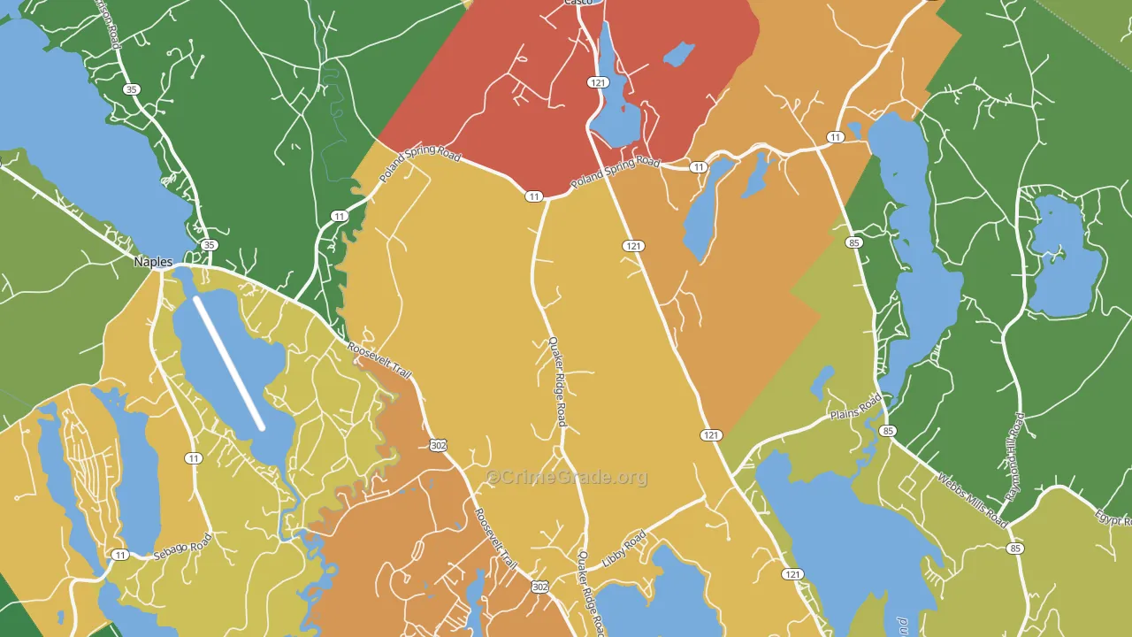 Casco, ME Map of Assault Rates