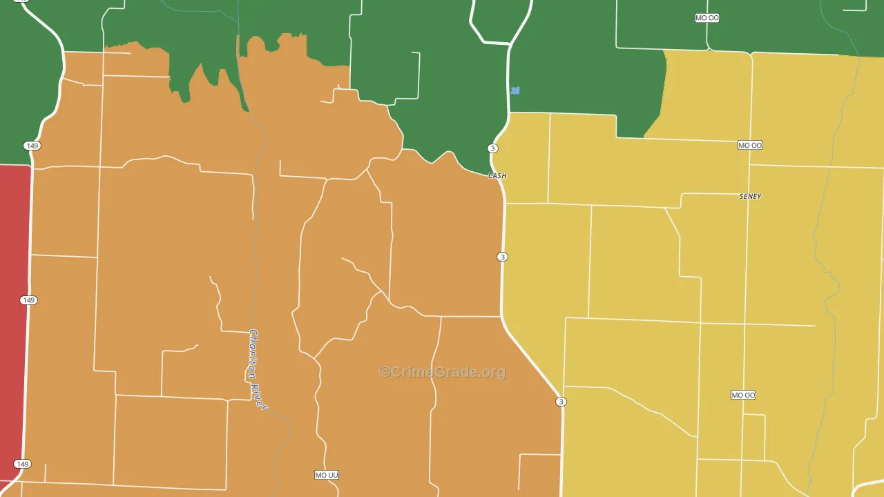 Cash, MO Map of Assault Rates