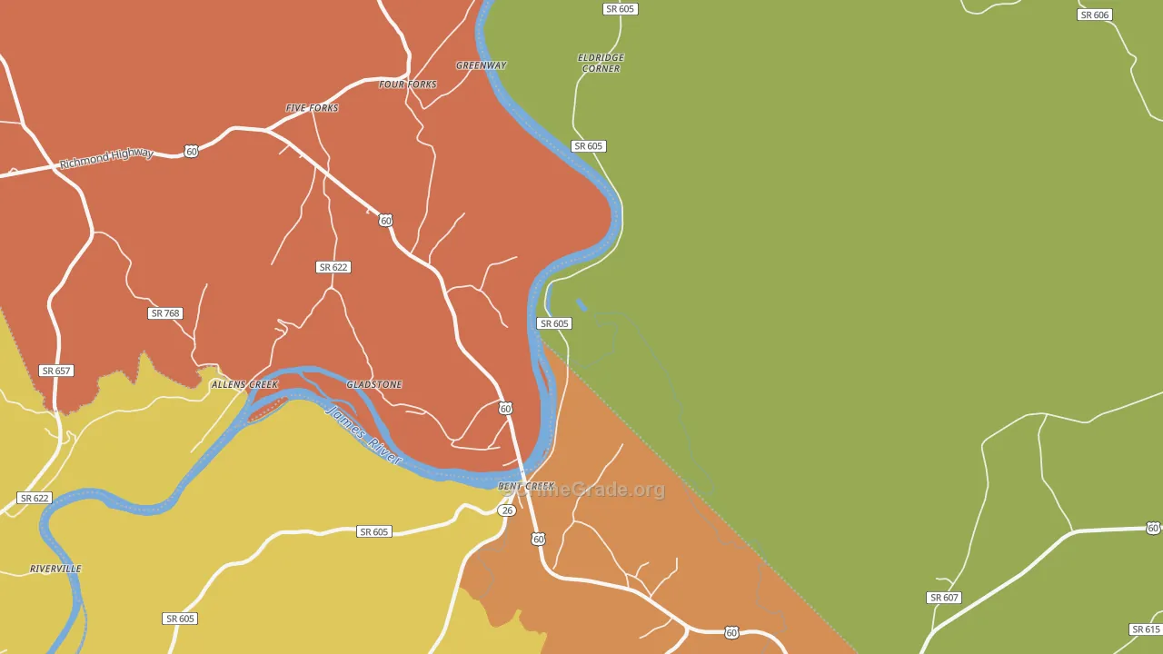 Caskie, VA Map of Assault Rates