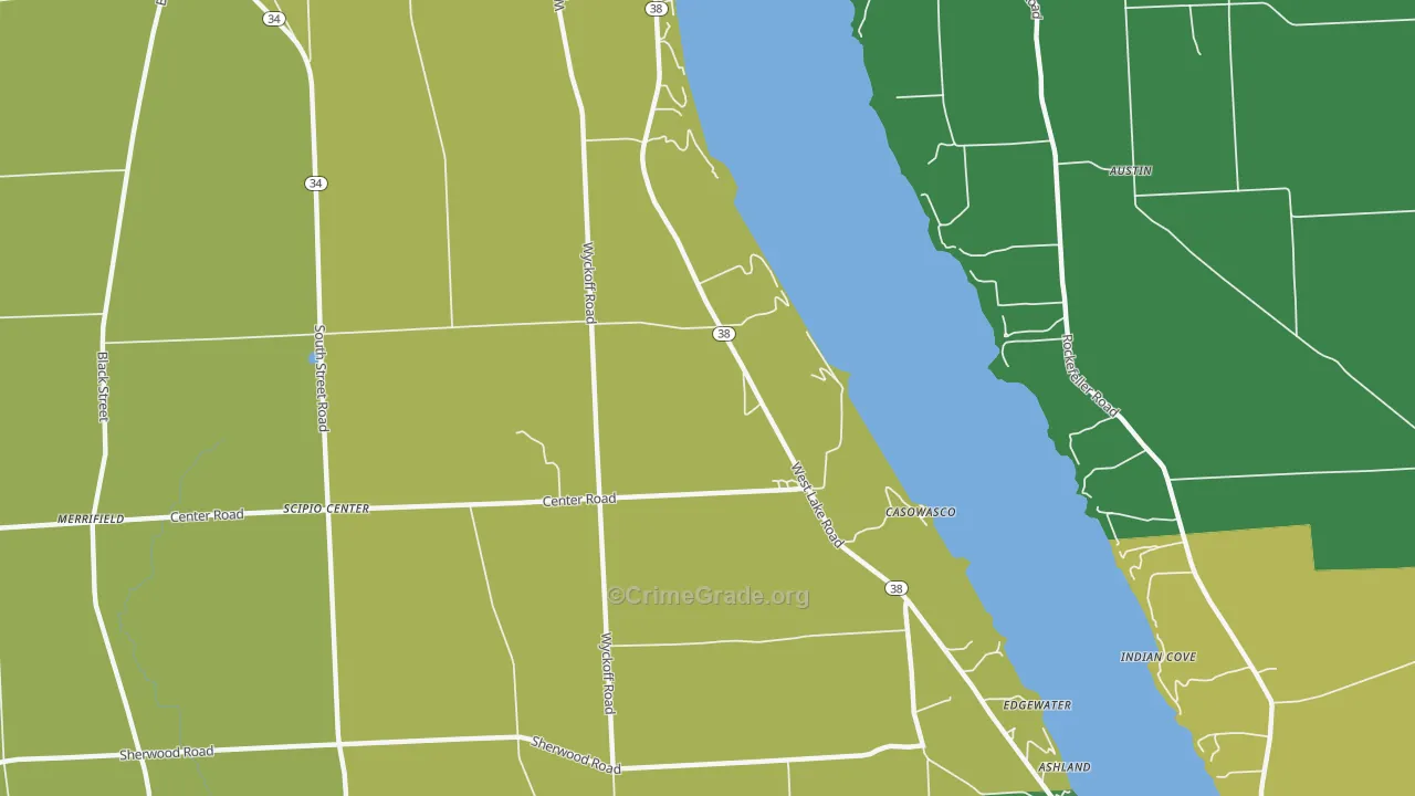 Casowasco, NY Map of Assault Rates