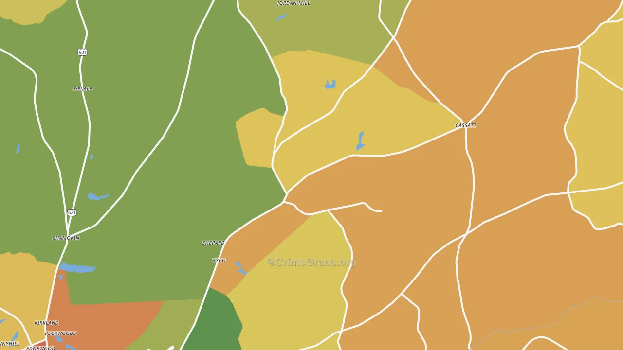 Cassatt, SC Map of Assault Rates