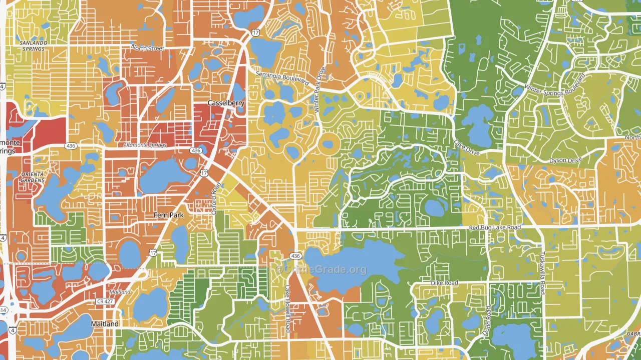 Casselberry, FL Map of Assault Rates