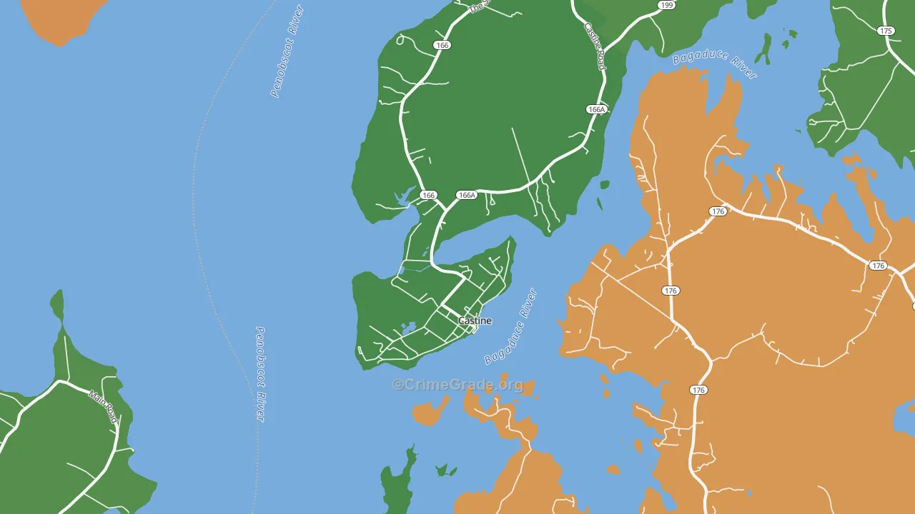 Castine, ME Map of Assault Rates