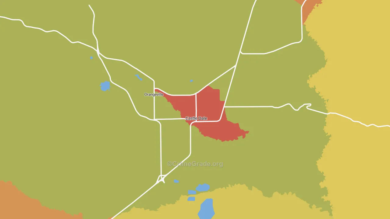 Castle Dale, UT Map of Assault Rates