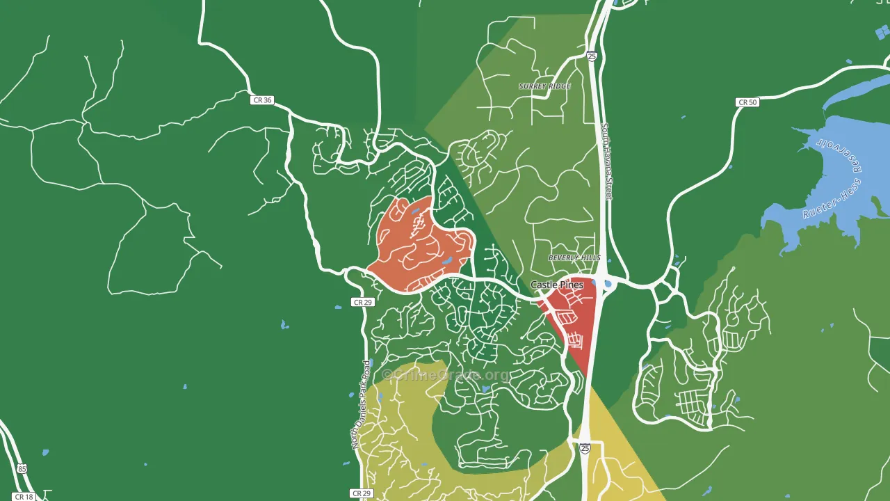 Castle Pines North, CO Map of Assault Rates