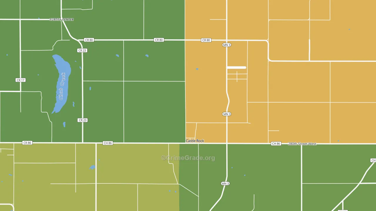 Castle Rock, MN Map of Assault Rates