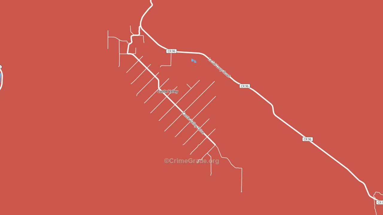 Castle Valley, UT Map of Assault Rates