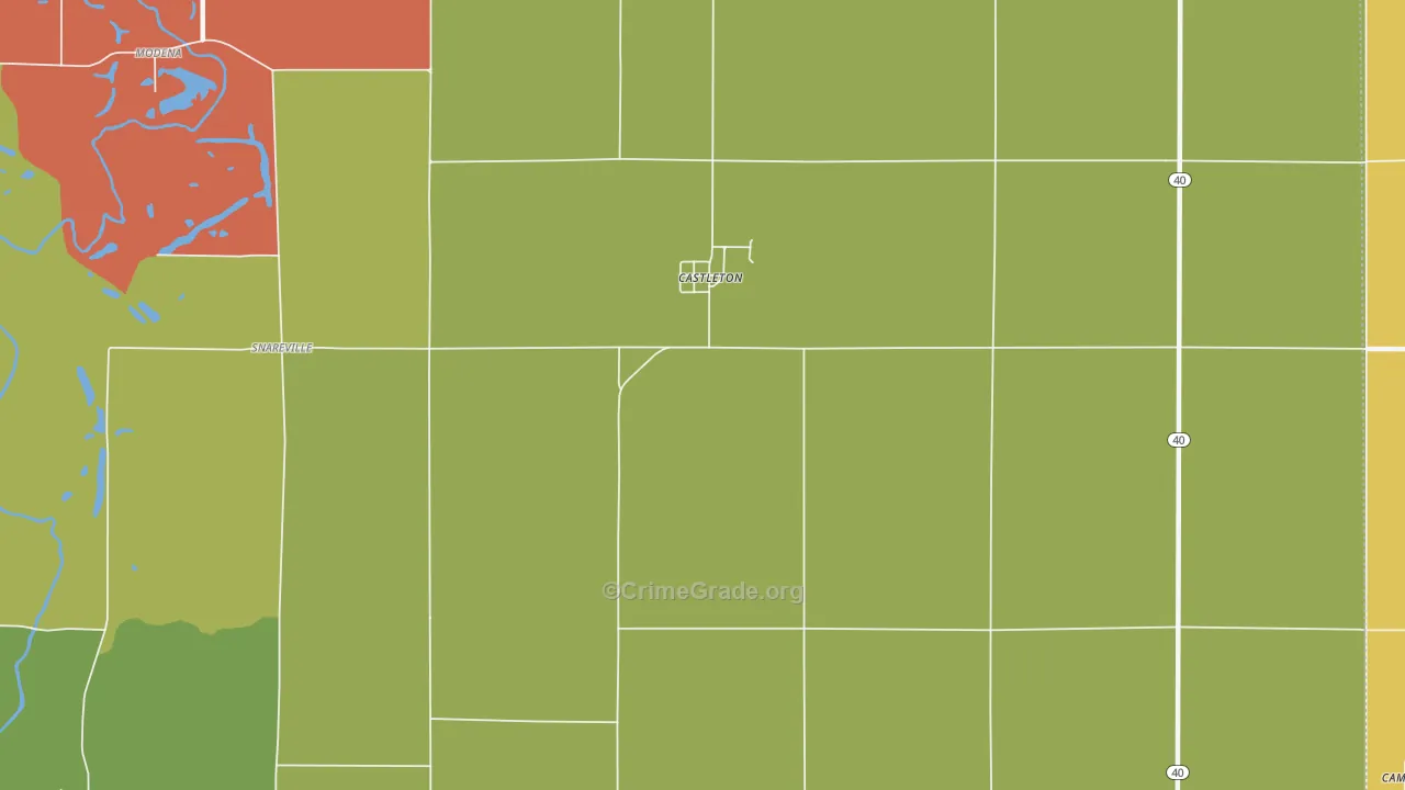 Castleton, IL Map of Assault Rates
