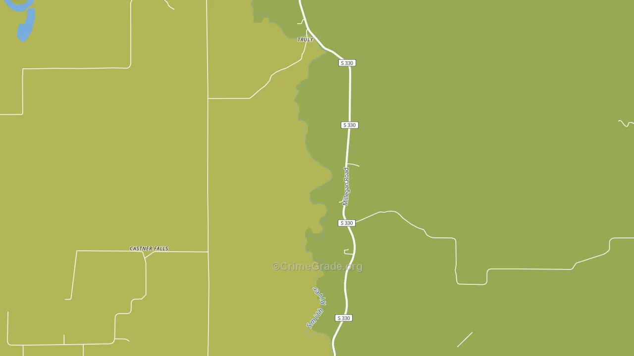Castner Falls, MT Map of Assault Rates