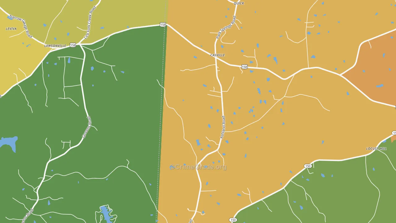 Casville, NC Map of Assault Rates